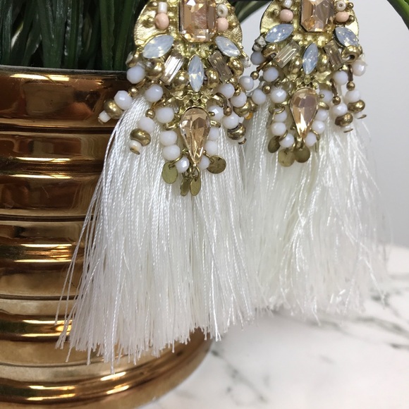 ‼️ Rhinestone Diamond Tassel Drop Earrings Boho - Picture 4 of 6